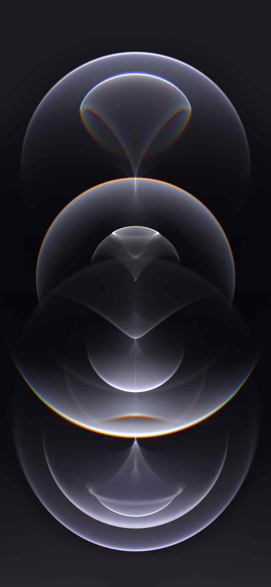 光模式的石墨 iPhone 12 Pro 壁纸