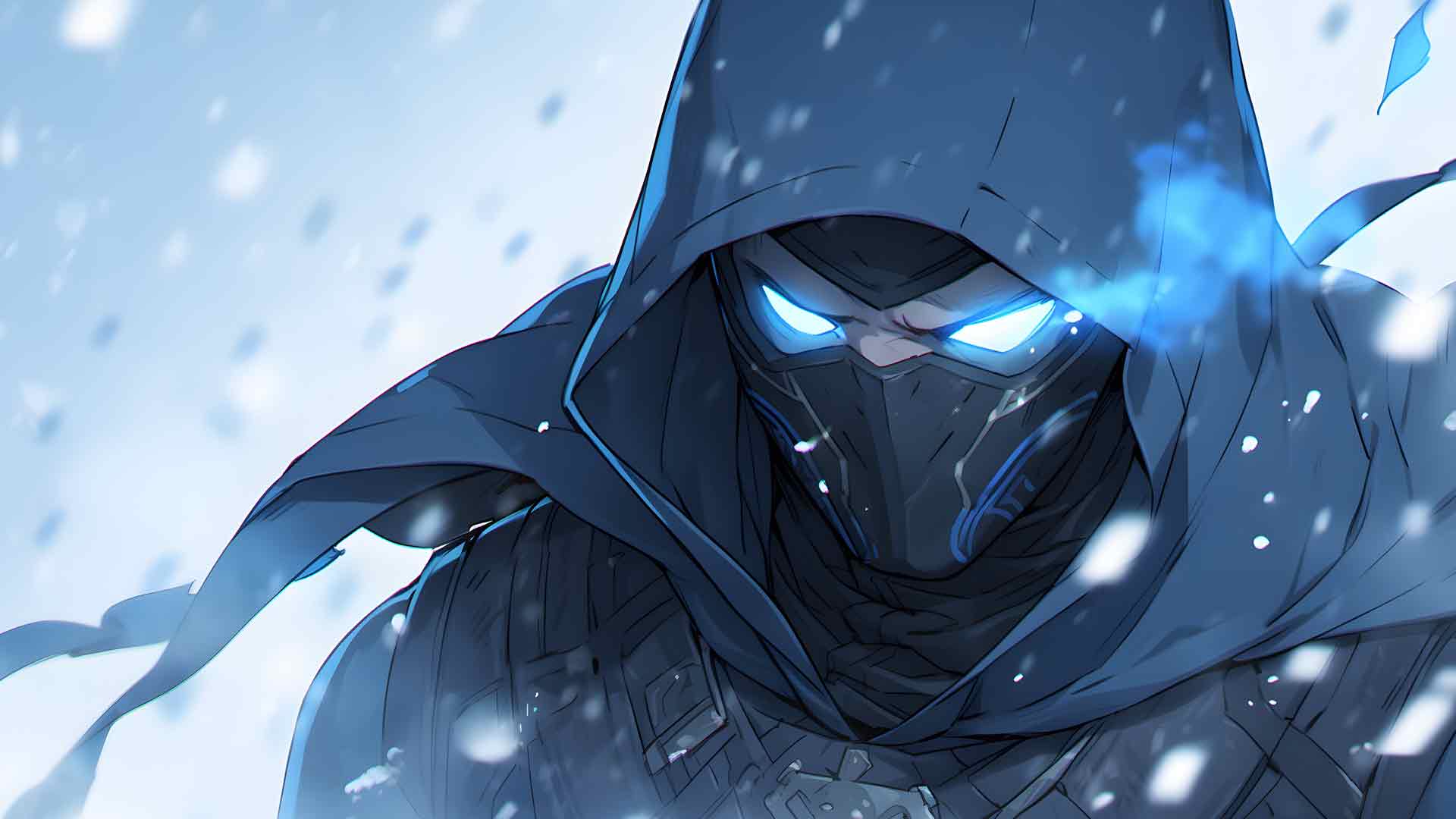 MK SUB-ZERO 发光眼睛桌面壁纸