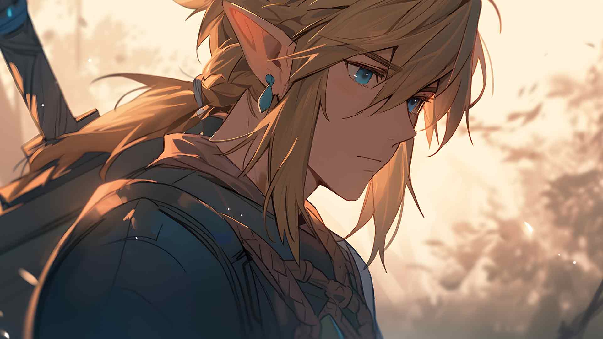 塞尔达传说链接米色桌面壁纸