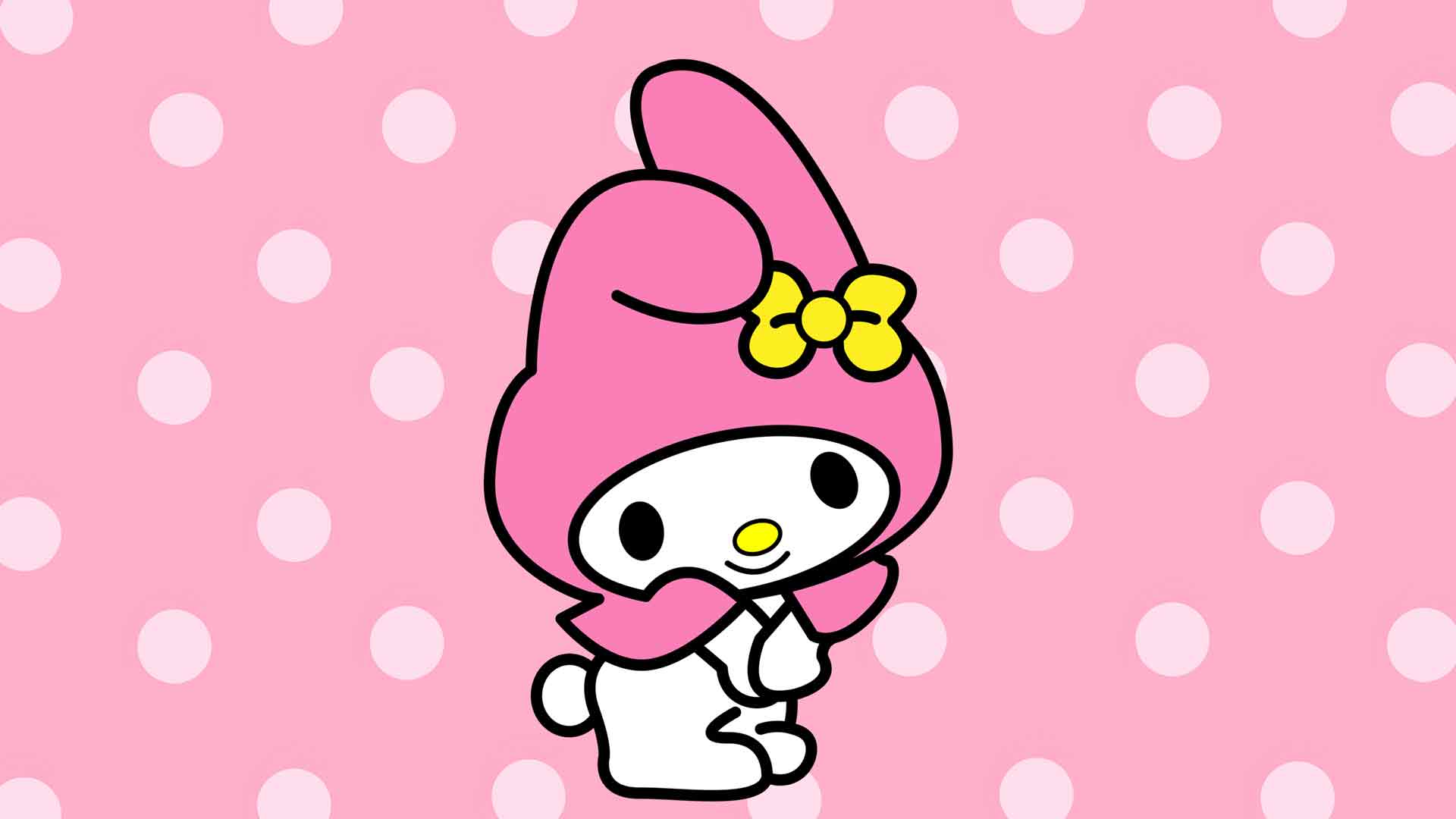 三丽鸥我的旋律粉色桌面壁纸