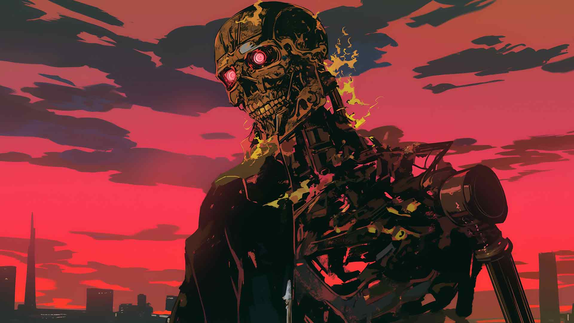 终结者故障艺术桌面壁纸