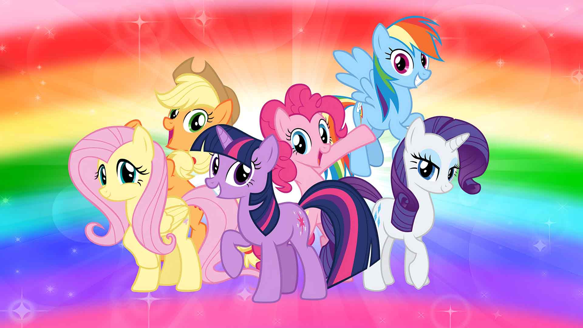 我的小马驹鬃六彩虹闪光桌面壁纸