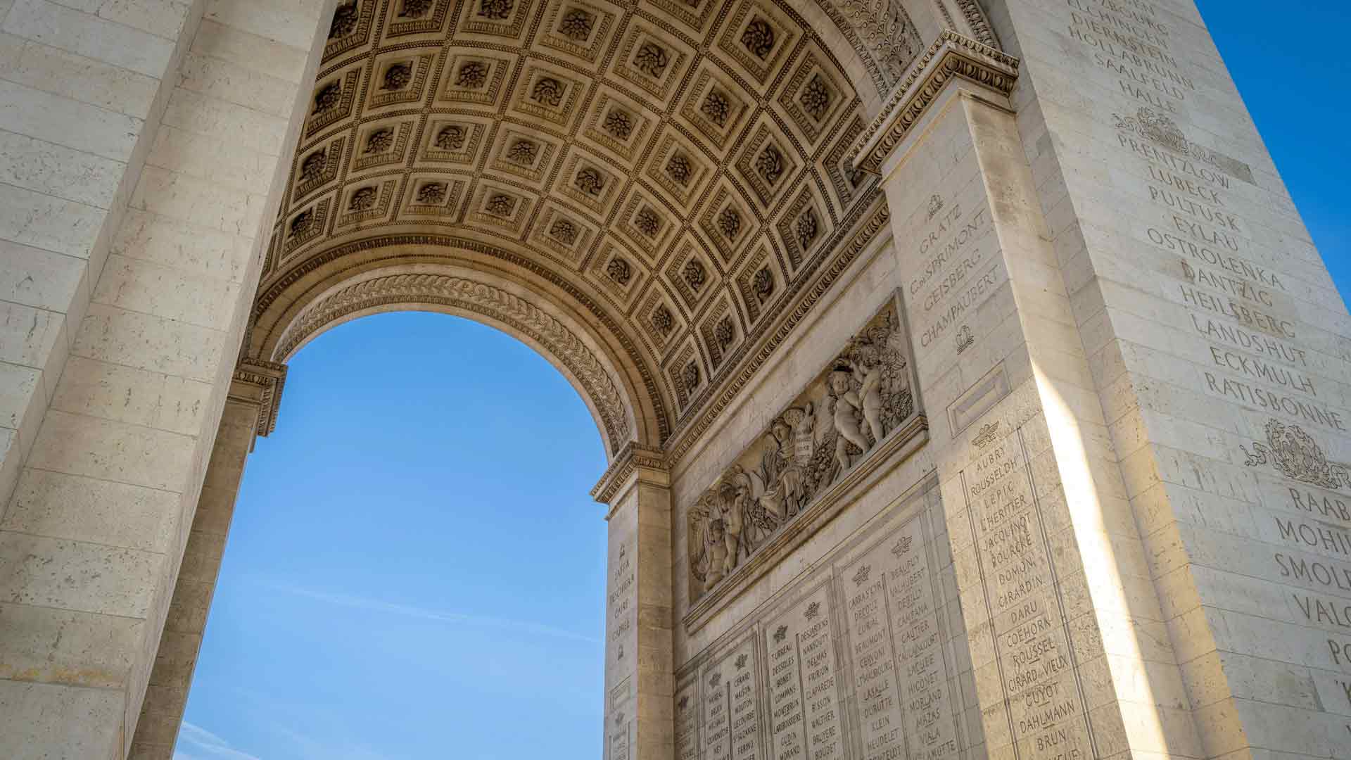 凯旋门蓝天夏乐巴黎法国 5K